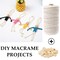 120 Pieces Macrame Kits for Beginners 3mm x 109yards Natural Cotton Macrame Cord with Wooden Beads & Rings,Wooden Sticks,Metal Rings Macrame Supplies Best for Macrame Plant Hanger